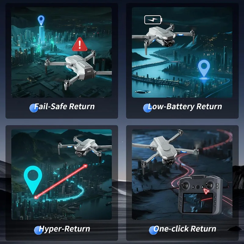 4DRC M7 GPS 드론 8K 4K 카메라 촬영 쿼드콥터 자동 복귀 브러시리스 모터 UAV FPV 드론 RC 장난감 선물 소년 및 성인용