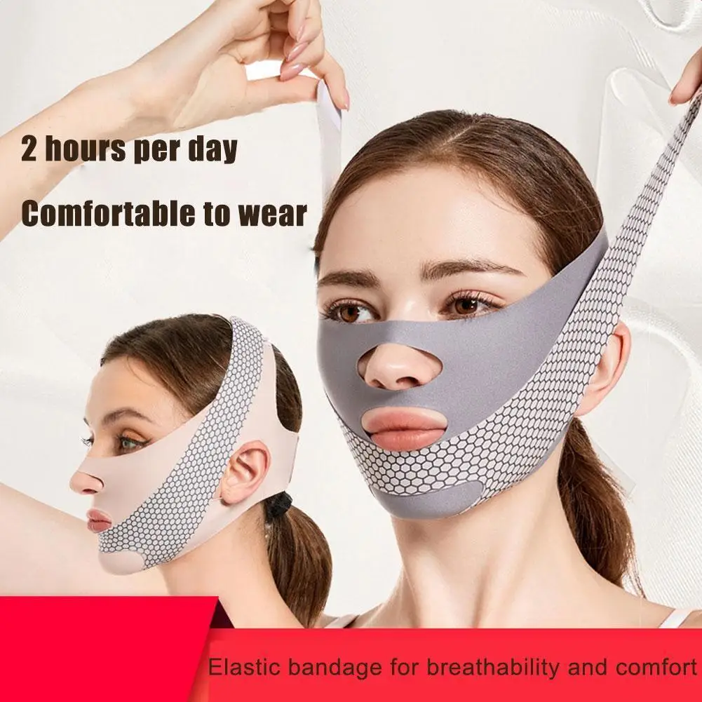 

Face-Lift With Sleep Face V Shaper Facial Slimming Bandage Thining Relaxation Band Shape Chin Reduce Massage Double Face Li P5W9