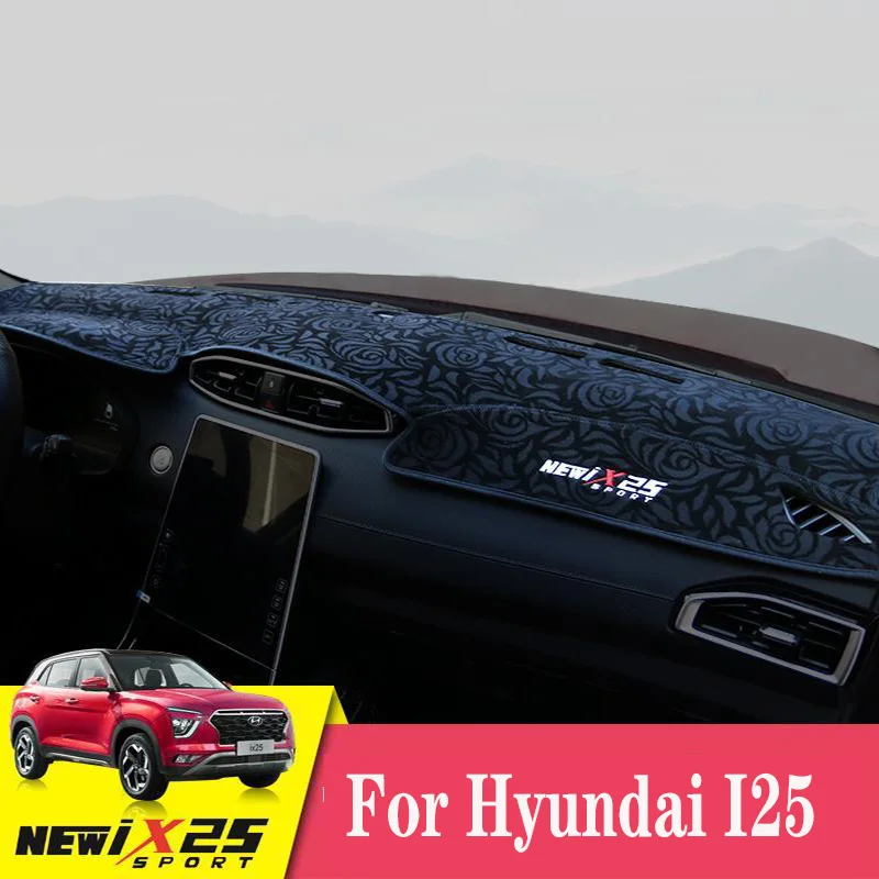 

Для Hyundai I25 ковер для защиты от солнца, приборной панели, не создает УФ-лучей, искусственные ковровые покрытия, настольные коврики, коврики, приборная панель, коврик