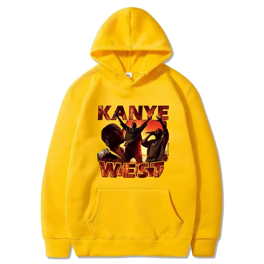 Kanye West vintage Graphics Hoodie Men Women NEW Hip Hop Rapper Pullover Streetwear Fleece Unisex Long sleeve Hooded Sweatshirt