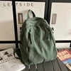 LEFTSIDE Korean Fashion Harajuku Canvas Backpacks for Women 2023 Backpack Light Weight Students Travel Females Back Pack 1