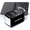 Camping Solar Generator 120W Peak Portable Power Station 88Wh Generator with Solar Panel and LED Flashlight 1