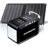 Camping Solar Generator 120W Peak Portable Power Station 88Wh Generator with Solar Panel and LED Flashlight 1