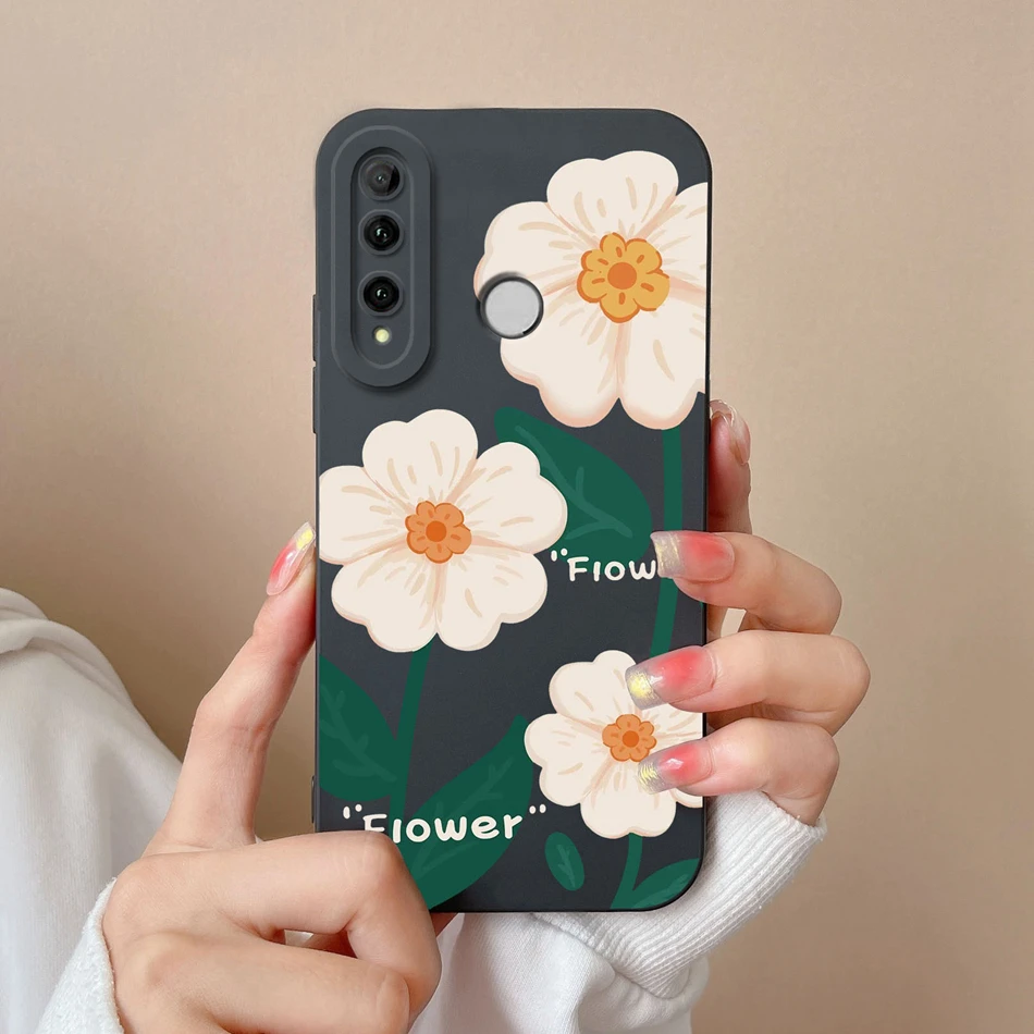 Floral Liquid Silicone Shockproof Phone Case with Camera Protection