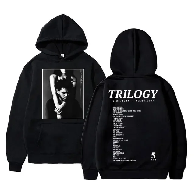 

Singer The Weeknd Trilogy Music Album Print Hoodie Unisex Fashion Hip Hop Hooded Sweatshirts Street Vintage Oversized Pullovers