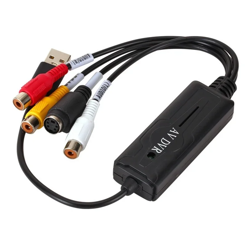 AV RCA-USB 2.0 케이블 어댑터 변환기, 오디오 비디오 캡처 카드 어댑터, TV DVD VHS 캡처 장치용 PC 케이블