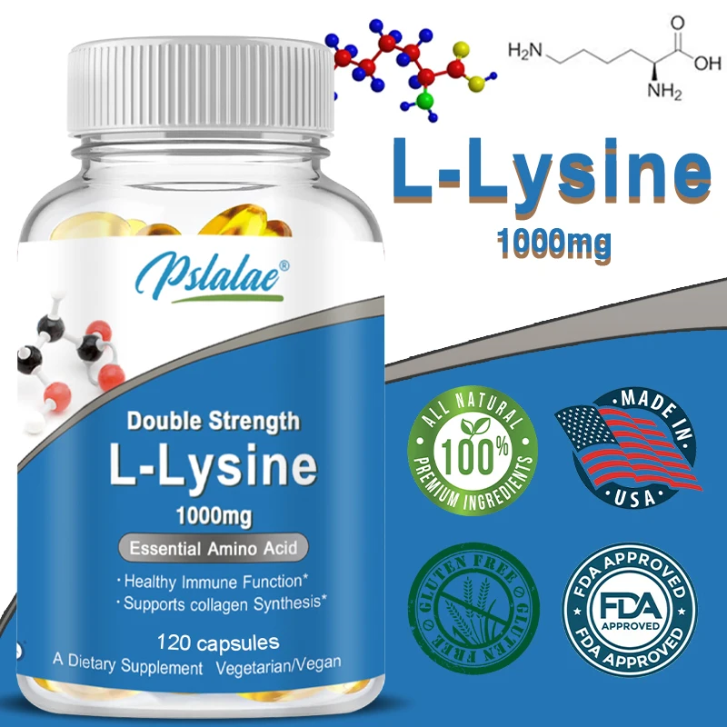 

L-Lysine (L-Lysine MonoHCl) 1000 Mg, Amino Acid, Immune Function 120 Veggie Caps, Non-GMO