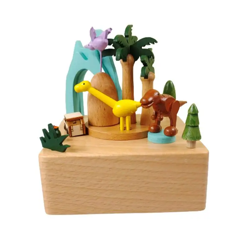 

Wooden Music Box Wooden Wind Up Music Boxes Funny Kids Toys Creative Music Box Rotating Christmas Decorations For Home