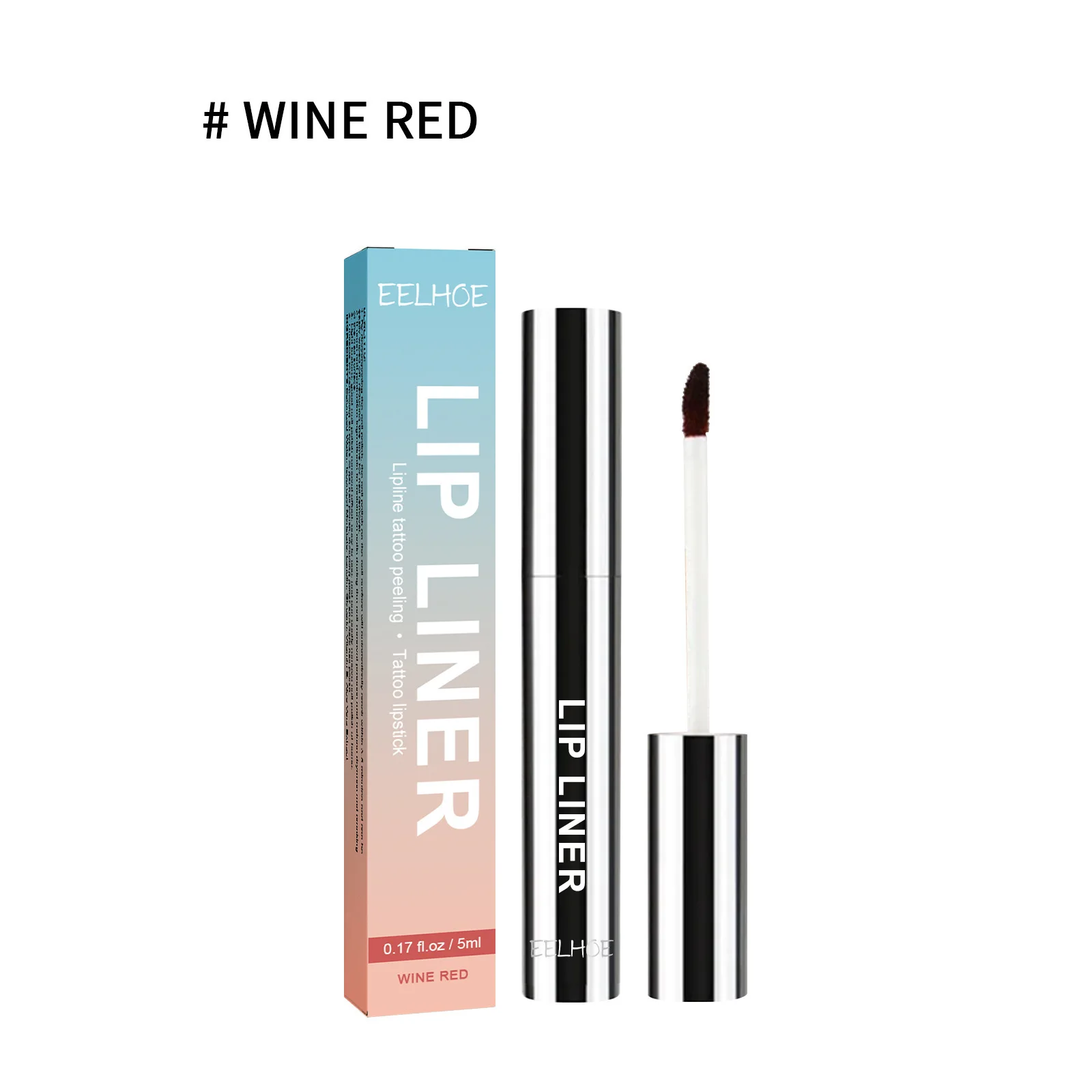 Peel-off lip liner application steps