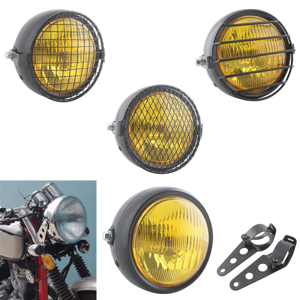 

6.5" Cafe Racer Motorcycle LED Headlight High/ Low Lamp Universal Round Head Light For Harley Sportster Chopper Bobber Honda