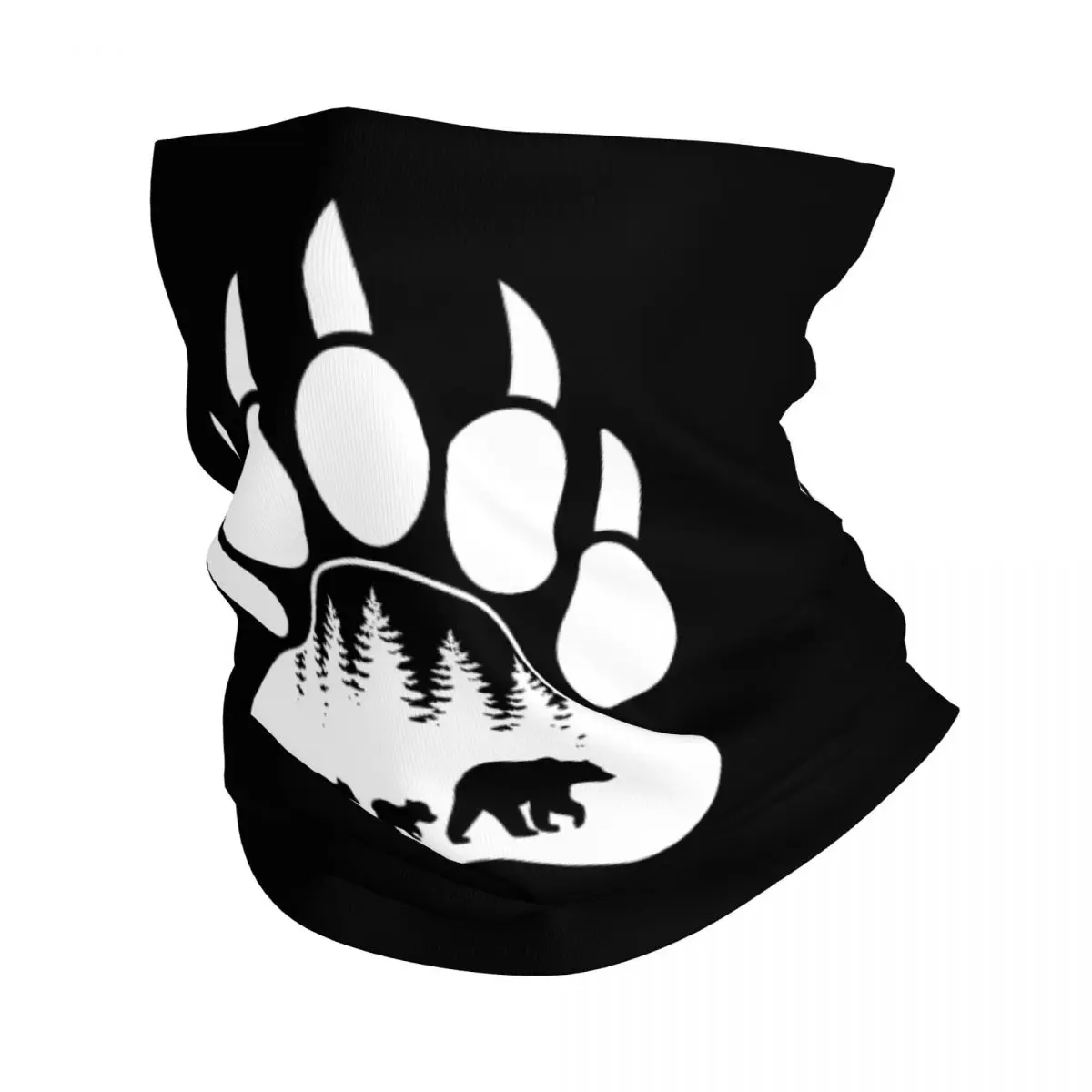 

Бандана в виде медвежьей лапы животного, шейный платок, ветрозащитный шарф для лица, мужская и женская разноцветная Балаклава