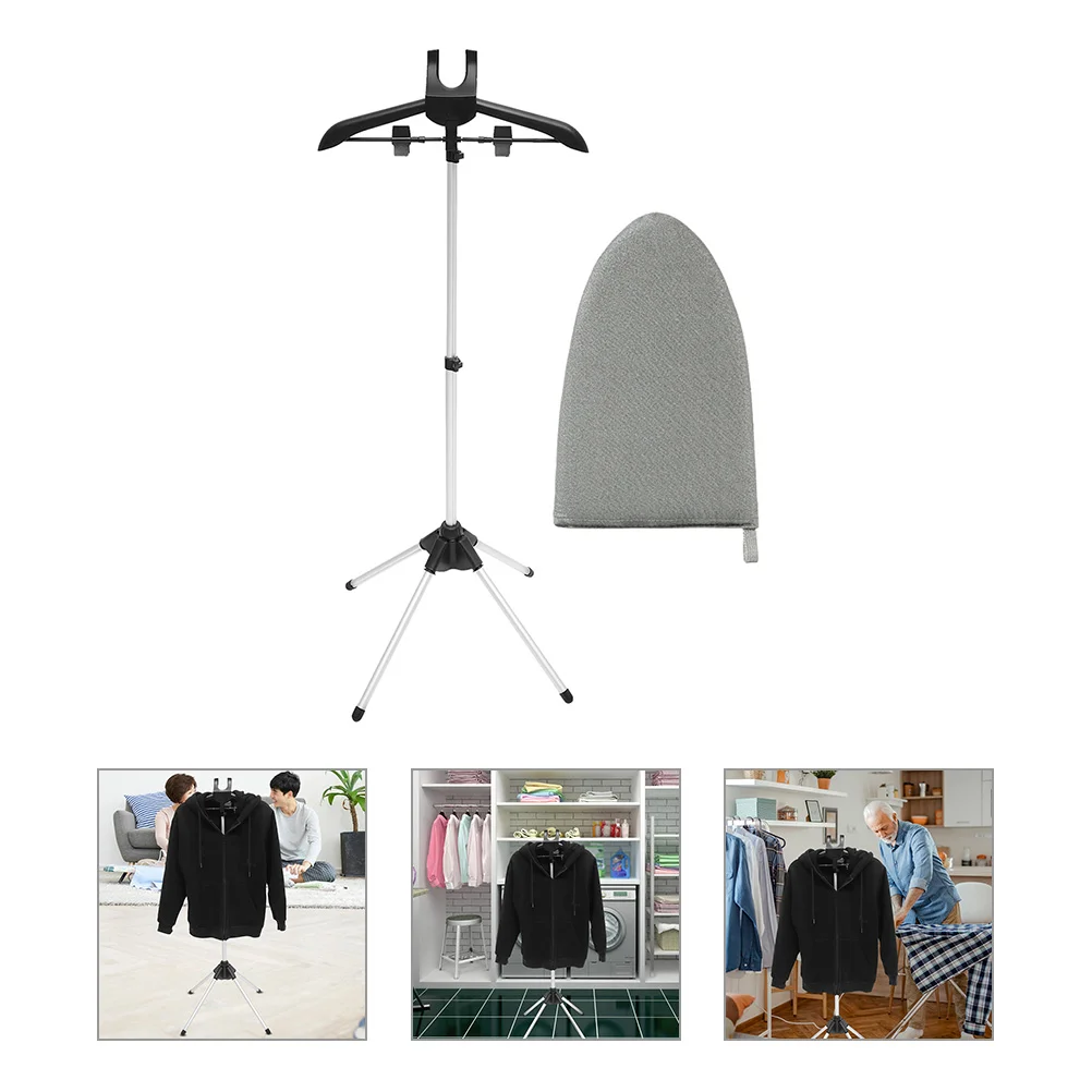Handheld Aluminum Plastic Bracket Adjustable Telescopic Rod Collapsible Ironing Board Garment Steamer Stand Clothes Rack Hanger