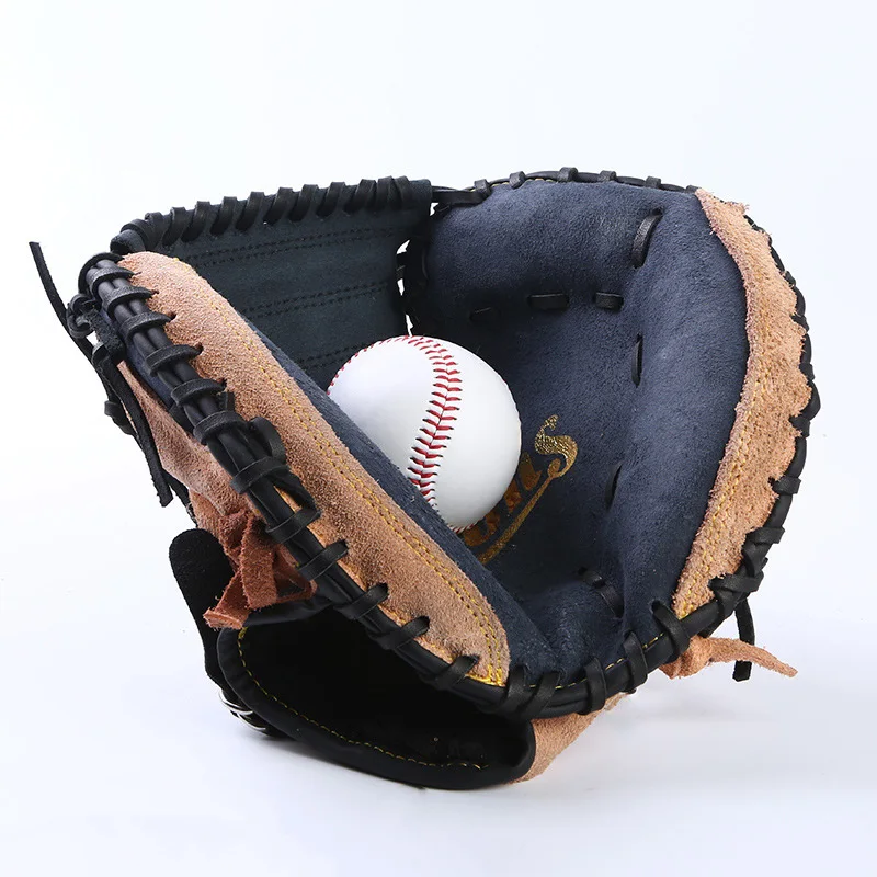 Two-Layer Cowhide Baseball Gloves Batting Gloves Youth Children's Pitching Left And Right Hand Softball Sports