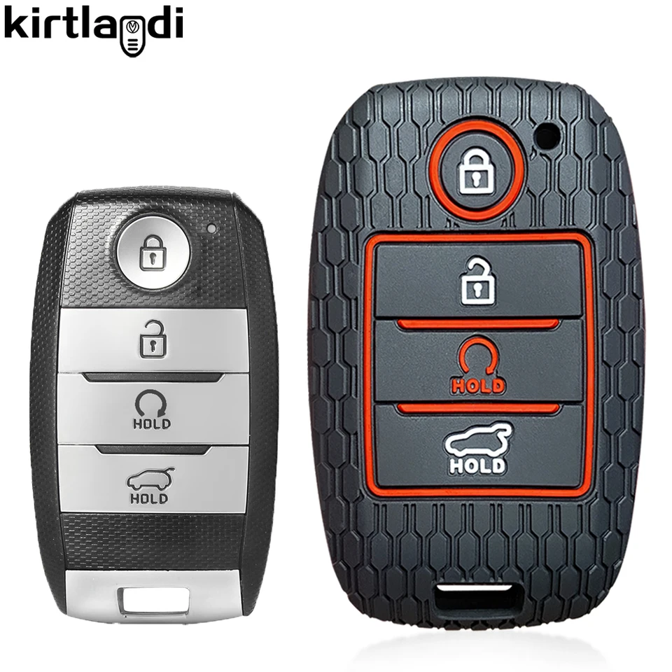 Ontto Cover Portachiavi Auto In TPU Tie-Dye Per KIA (Ceed, Optima, Rio, Sorento, Soul, Sportage) 3 Pulsanti, Protezione Antiurto Morbida