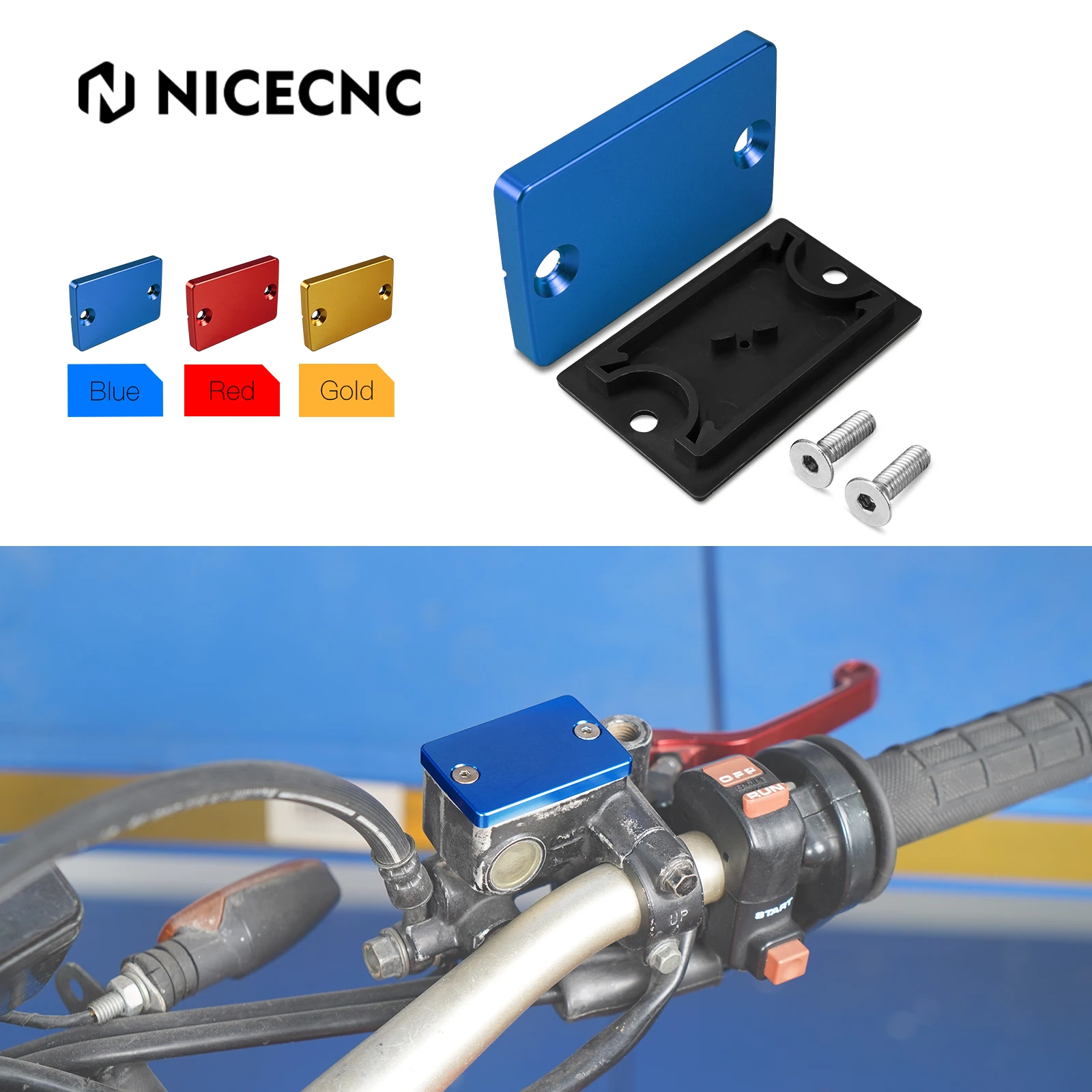 NICECNC Motorcycle Front Brake Reservoir Cap For Yamaha RAPTOR 250 700 YFZ450 WR250R/X XTZ125 SEROW250 TRICKER XT250X