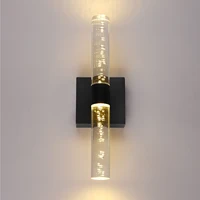 LED Wall Sconce Lighting, Modern LED Vanity Lights in Bubble Acrylic, 10W Warm White 3000K Bathroom Vanity Light Fixtures for Be 1