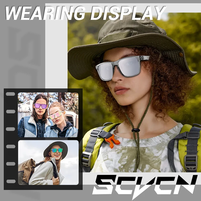 SCVCN Fishing Sunglasses Polarized Cycling Glasses Fashion UV400 Cycling Bike Eyewear Men MTB Sports Bicycle Glasses Outdoor