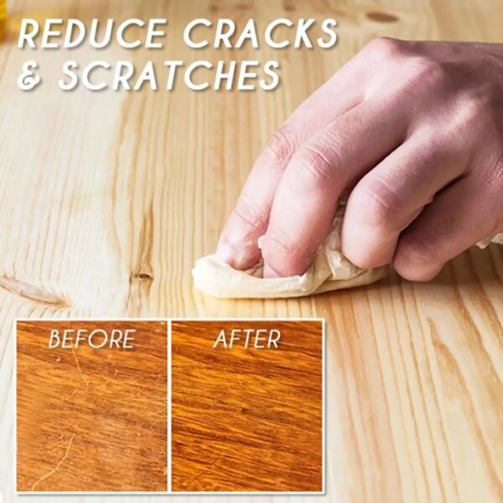 new efficient Wood Seasoning Beewax Complete Solution Furniture Care Beeswax Home Cleaning 80g