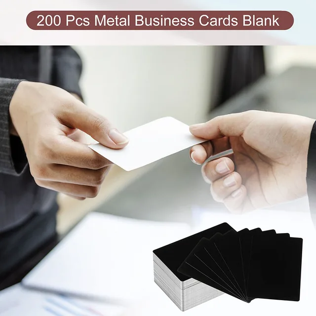 100/150/200 Pack Metal Business Cards Printable Blank Business Name Cards  86x54x0.21mm Aluminum Name Card for Custom DIY Print - AliExpress