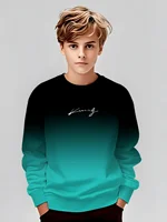 الخريف الكلاسيكية Boyst-قميص في الهواء الطلق جولة الرقبة طويلة الأكمام أعلى شريط ثلاثية الأبعاد طباعة الشارع فضفاض تي شيرت الراحة ملابس الأطفال 6