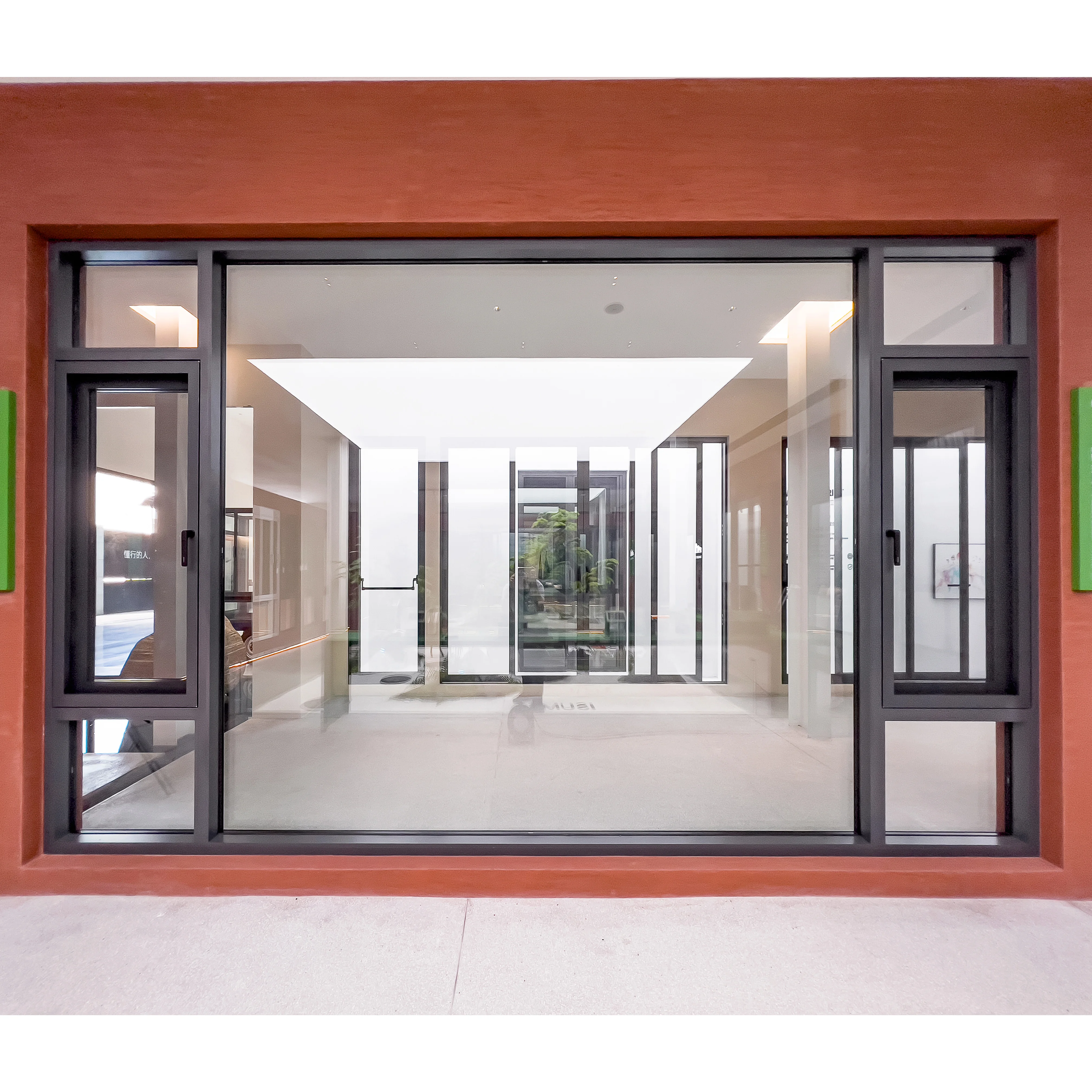 ISUMER Windows Aluminum Alloy 3.0 Frame Clear Glass Window Factory Modern Design Thermal Break Aluminum Profile Casement Windows