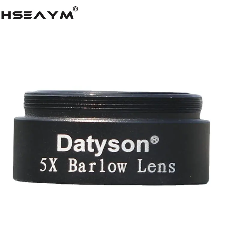 

HSEAYM 5X Extenders 1.25"/31.7mm Barlow Lens Pure Optical Glass Lens Broadband Coating for Telescope Eyepiece Ocular M28.6*0.6mm