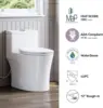 Elongated One Piece Toilet Matte White, ADA Toilet 17.3" with Comfort Chair Height Seat, 0.8/1.28 GPF Powerful Dual Flush 4