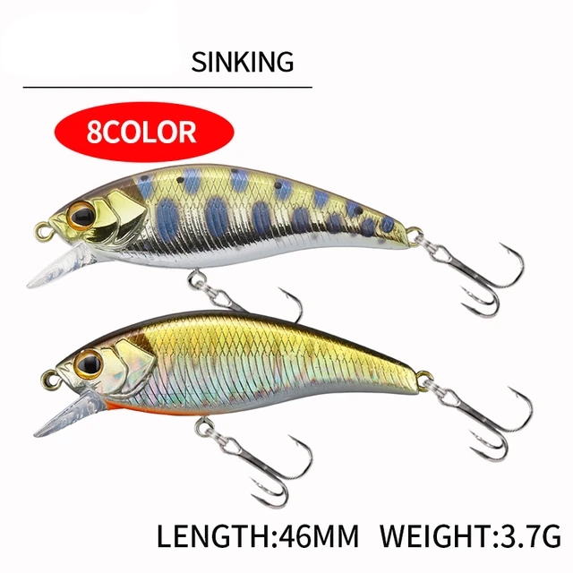 1Pcs 46mm 3.7g Micro Minnow Lure Pesca Artificial Trout Carp Fishing Stream  Lake Hard Baits Jerkbait Bass Pike Bait - AliExpress