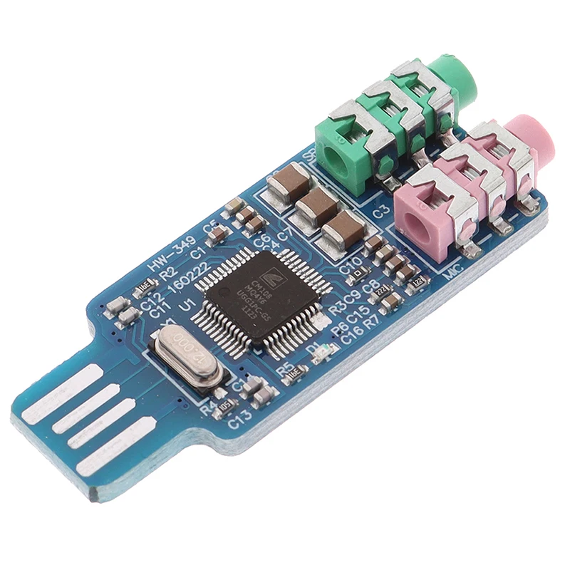 새로운 판매 CM108 USB 드라이브 무료 USB 사운드 카드 노트북 컴퓨터 외부 사운드 카드 모듈