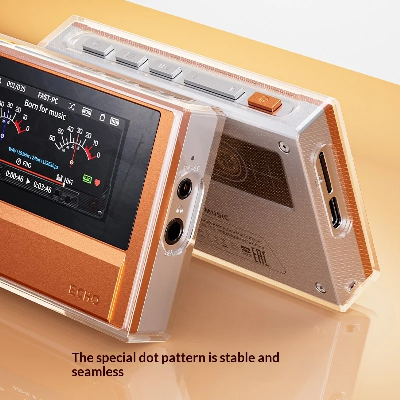 FiiO SnowSky ECHO 투명 보호 케이스 휴대용 가죽 커버 쉽게 분해할 수 있는 음악 플레이어용 특수 케이스