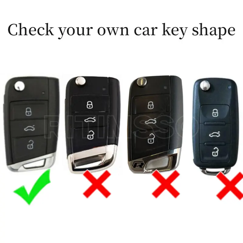 부드러운 TPU 자동차 키 케이스 VW 폭스 바겐 골프 7 MK7 Tiguan MK2 좌석 Ateca Leon FR 2 Ibiza For Skoda Octavia 용 전체 커버 Fob