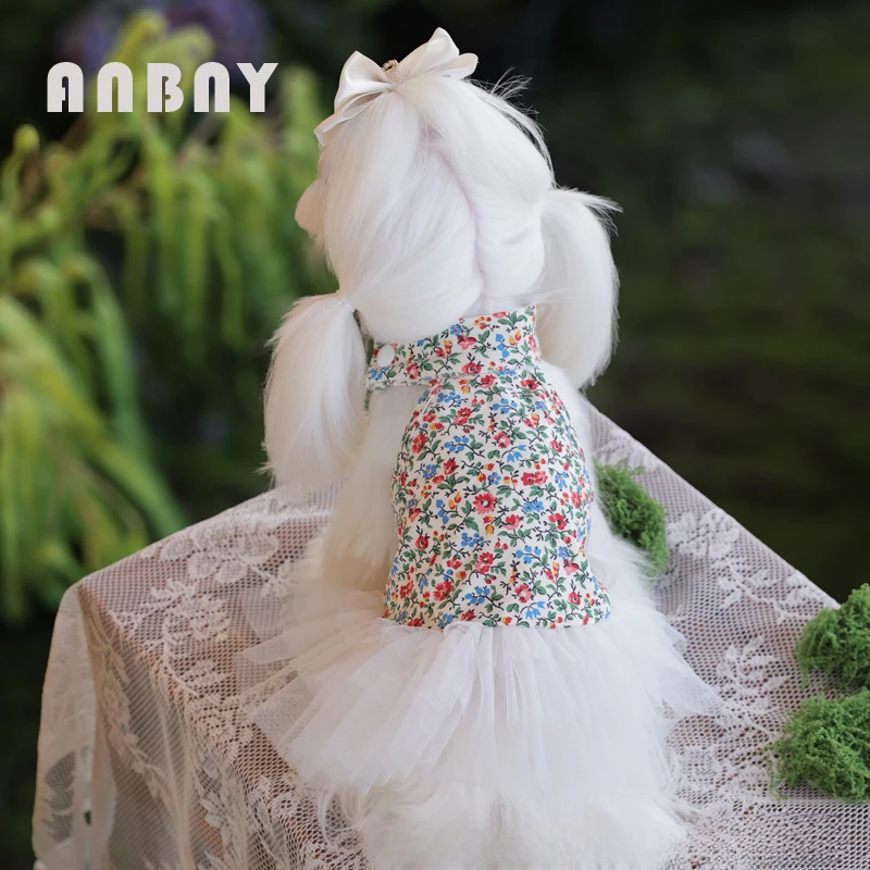 Pet clothes spring new pastoral floral thin dog summer vest Shih Tzu poodle small dog