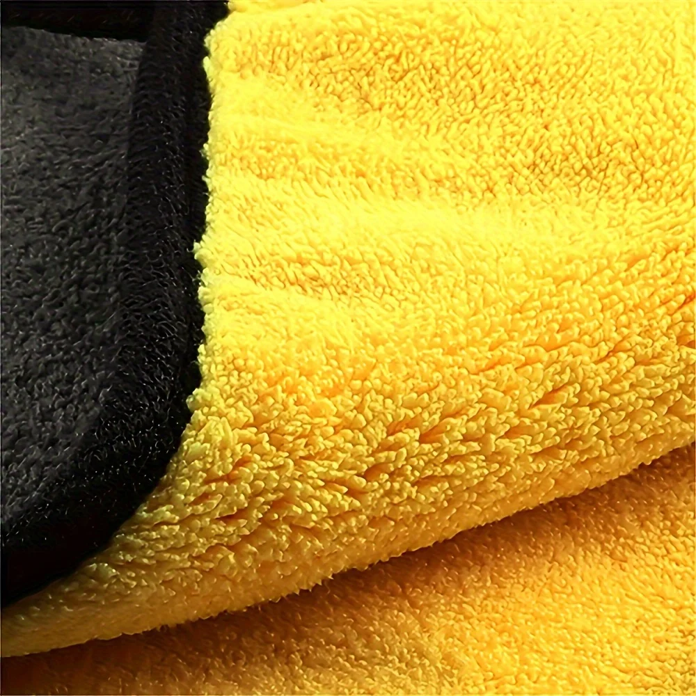 5pcs UltraSoft Microfiber Car Cleaning Towels - Thick, Absorbent, Lint-Free, Efficient Drying & Cleaning