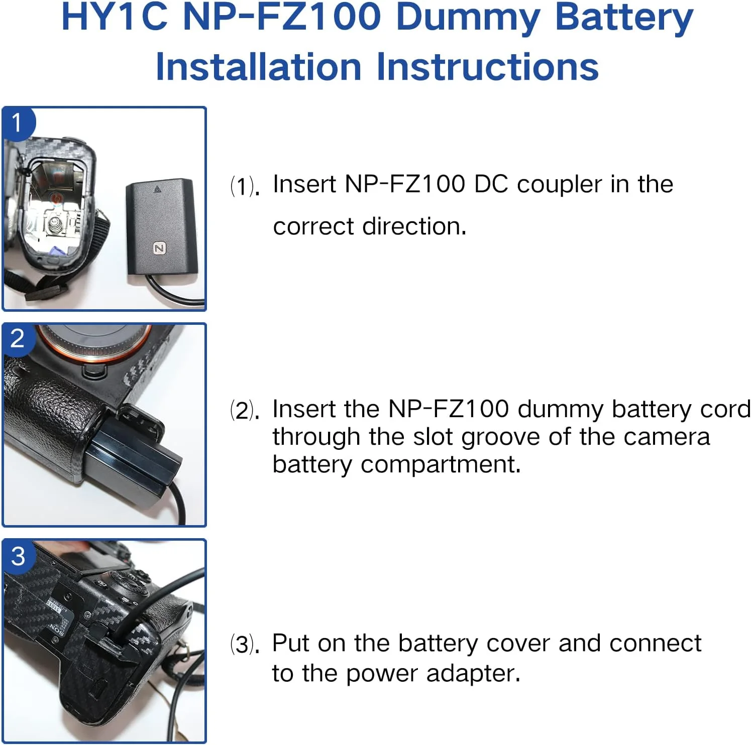USB-C から NP-FZ100 NPFZ100 ダミーバッテリー完全にデコード