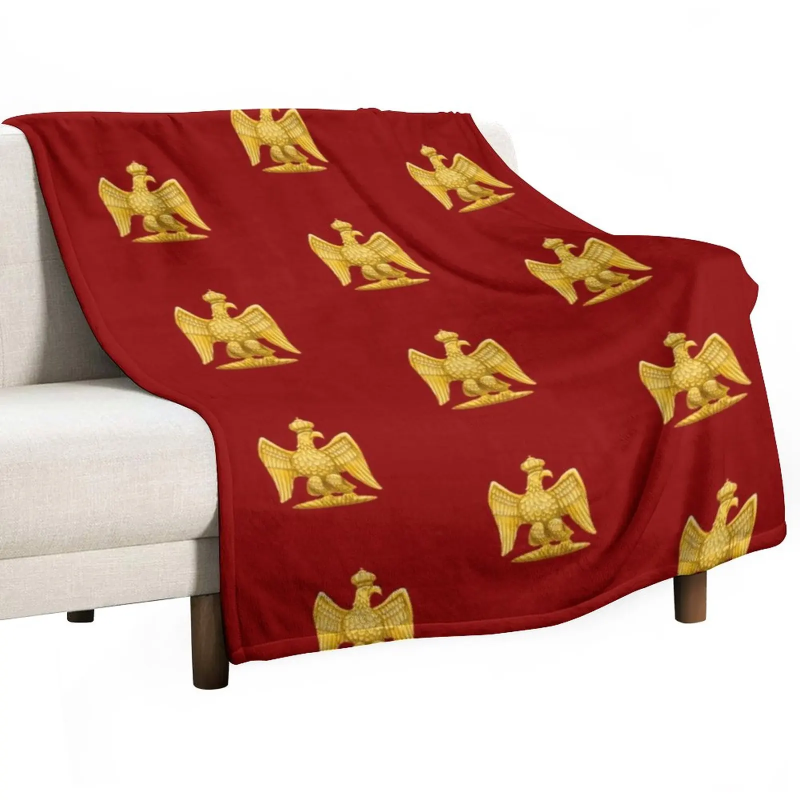 

Napoleonic Imperial Eagle: Red Throw Blanket Thermal Blanket Sofa Blanket Blanket For Sofa