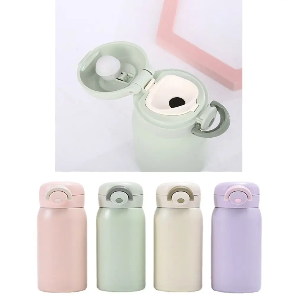 304 Stainless Steel Mini Thermos Cup Portable Small Capacity Pop-up Lock Mug 220/320ml Vacuum Flask Gift 1