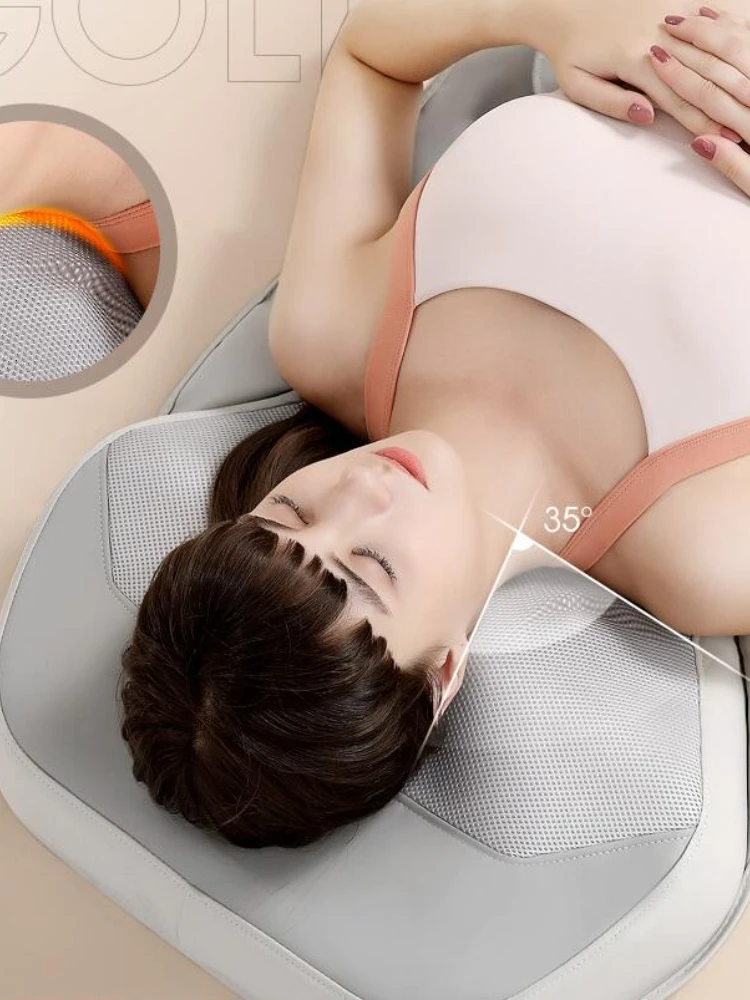 Ultimate Relaxation Massage Mat Cervical to Waist Coverage Air Bag Kneading Electric Heat & Vibration for Body Relief