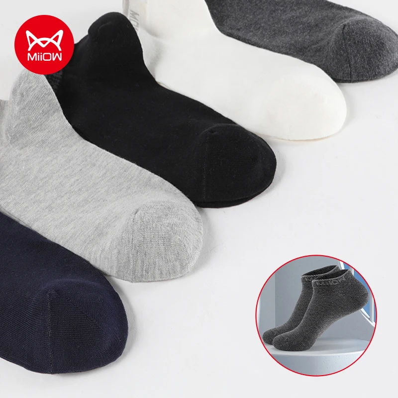 Miiow Socks Boat Socks Men's Socks 5 Pairs Men's Boat Socks