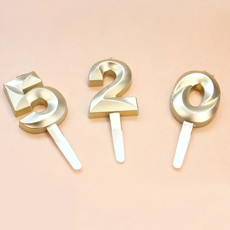 Cake Candles 1Pc 0-9 Number Birthday Extended Big 3D Design Candle Topper Decoration Birthday Anniversary Celebration