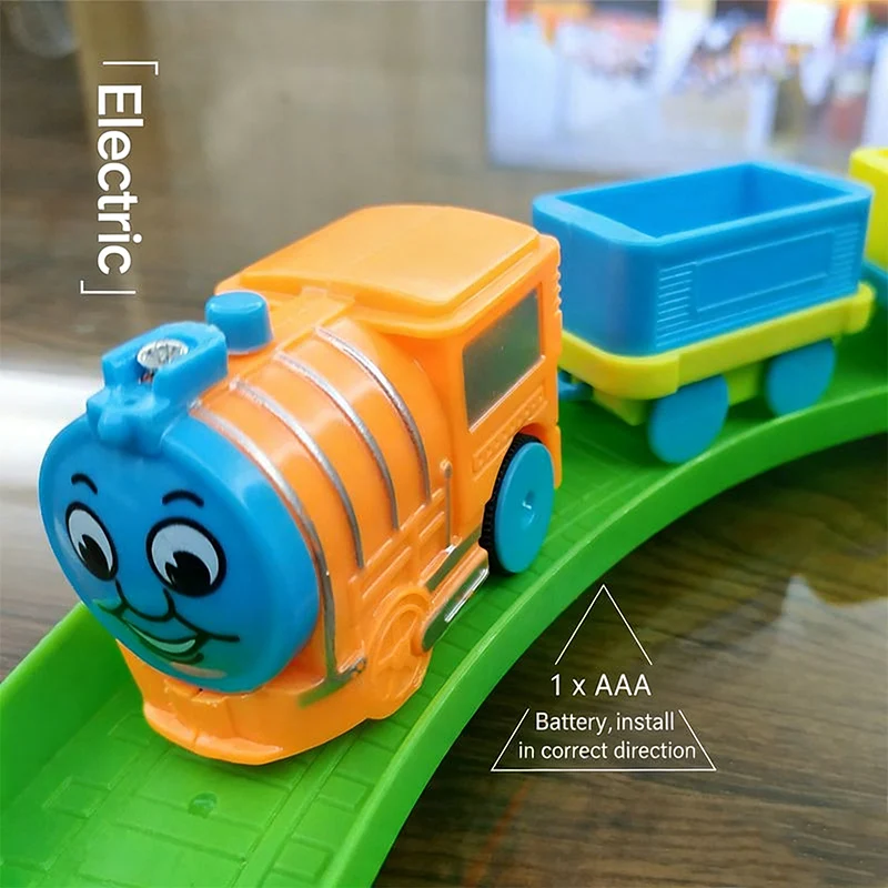 어린이 기차 트랙 액세서리 세트 전동 기차 기관차 고속철도 빌딩 블록 장난감 부품