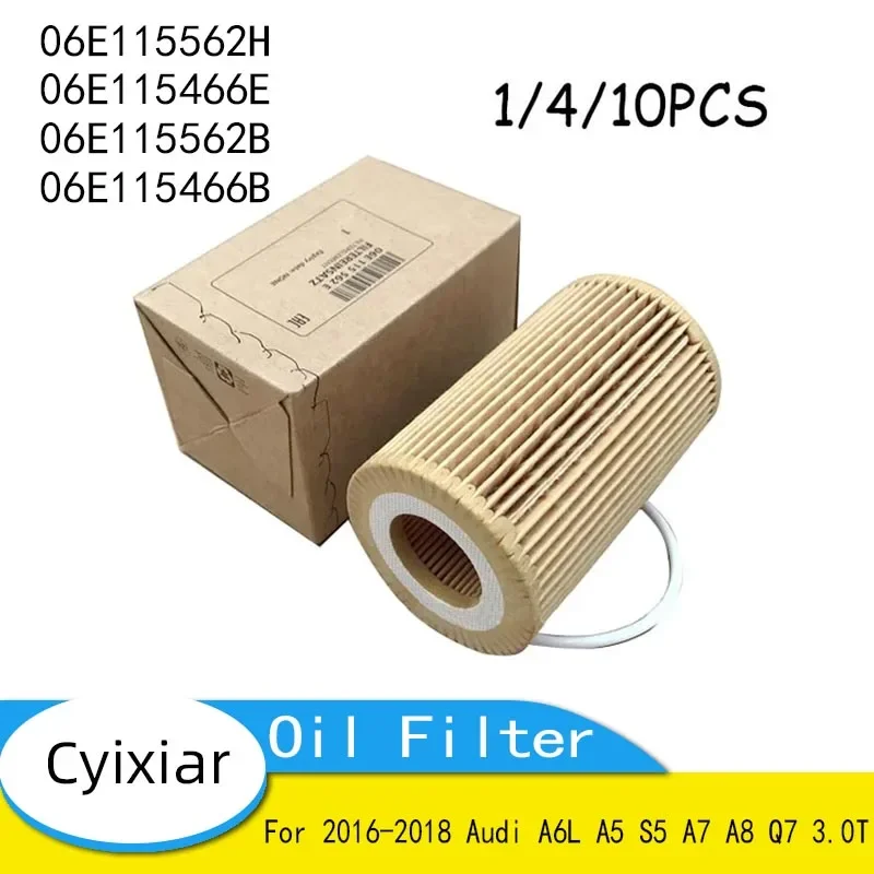Auto Engine Oil Filter Suit for-Audi A6L A5 S5 A7 A8 Q7 3.0T NO 06E115562H 06E115466E 06E115562B 06E115466B