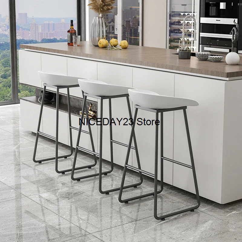 

Coffee Modern Bar Chairs Lounge Black Design Nordic Bar Stool Ottomans Metal Bancos Para Barra De Cocina Luxury Furniture