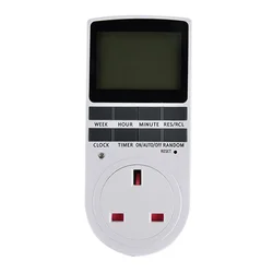 Programmable Digital Timer Switch with Universal Plug Options (UK)