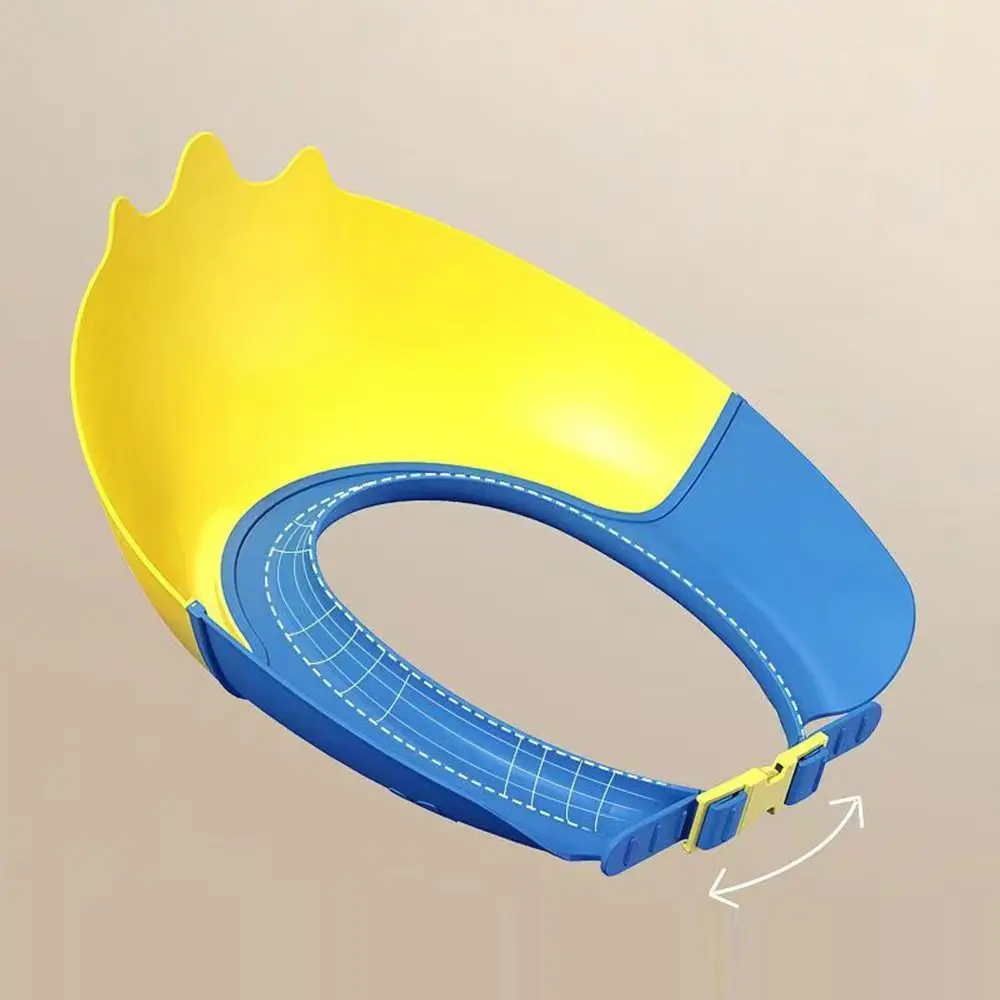 New Cute Animal Shape Baby Shower Cap Soft Eye Ear Protection Baby Shampoo Cap Adjustable Waterproof Children's Bath Cap For
