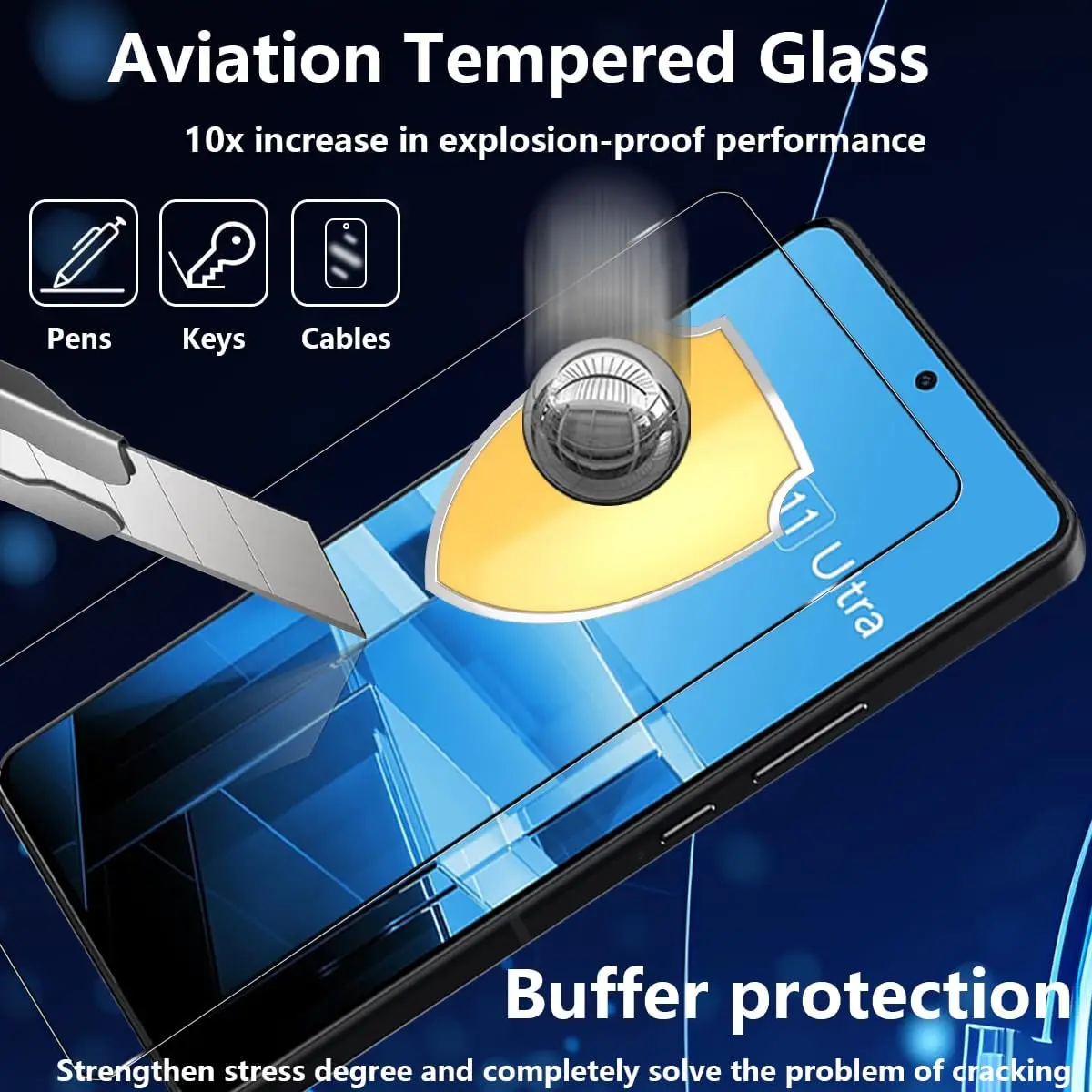 Premium 4-Pack HD Tempered Glass 9H Screen Protector