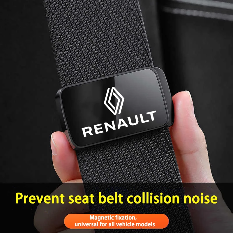 새로운 Renault Clio Megane Captur Master Logan Kangoo Trafic Duster 용 자기 자동차 인테리어 안전 벨트 홀더 안정기