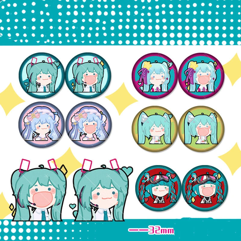 

Kawaii Hatsune Miku Badge Metal Pin Magical Future Series Anime Characters Student Girl Brooch Accessories Decorate FestivalGift