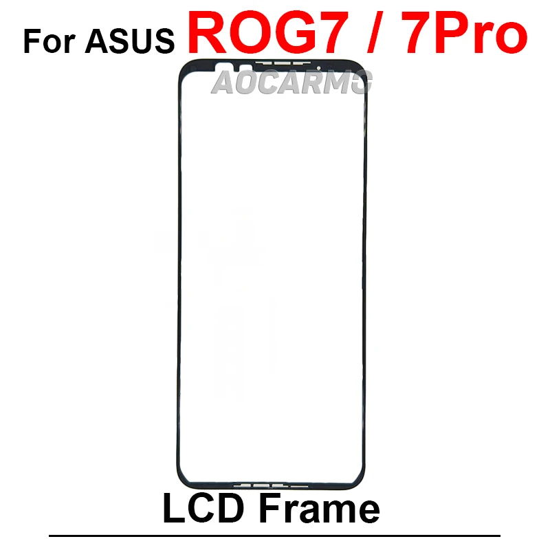 ASUS ROG Phone 7 7Pro Pro 전면 스크린 스탠드 베젤 프레임 LCD 디스플레이 브래킷 플라스틱 Hoder 교체 부품