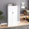 47” Kitchen Pantry Cabinet, White Freestanding Buffet Cupboards Sideboard with Doors & Adjustable Shelves Kitchen Pantry Storage 4