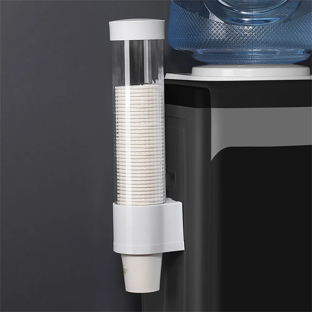 Disposable Paper Cup Dispenser Water Dispenser Home Office Wall Mounted Non Perforated Plastic Cup Holder Paper